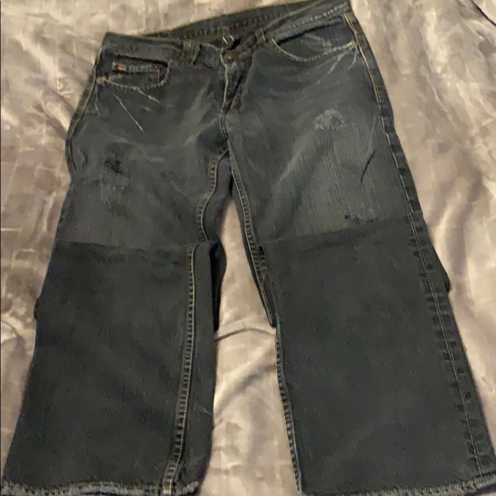 Black distressed Armani Exchange Jeans